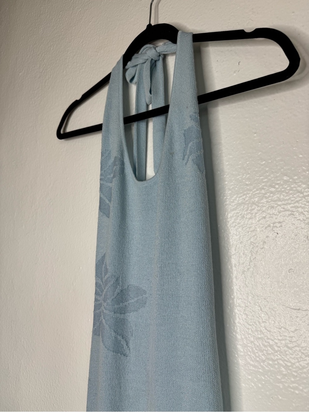 SNDYS x Revolve Light Blue Tahiti Halter Maxi Dress with Tie Back Sz M - Picture 4 of 11